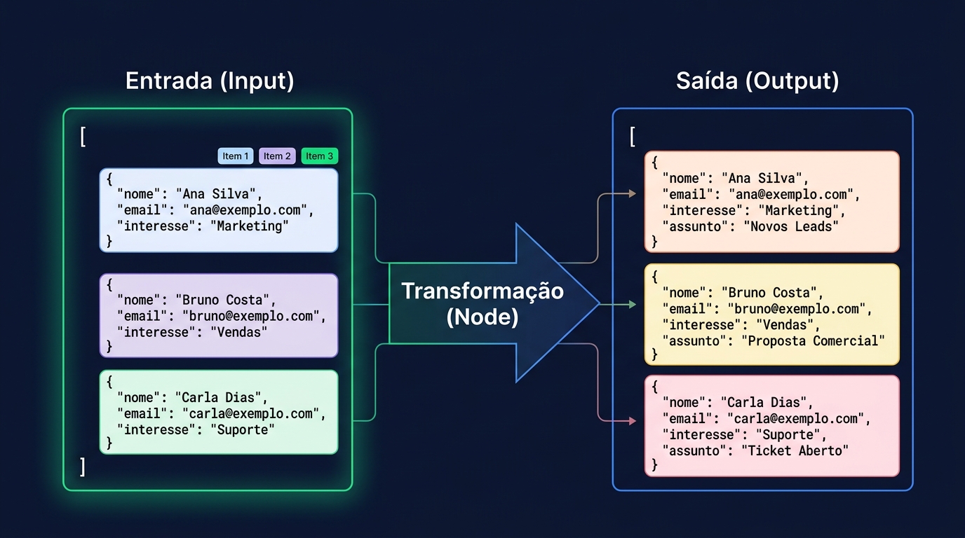 Estrutura de dados e JSON no n8n